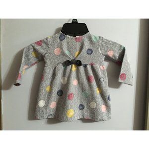 Zara Baby Collection 9-12 mo. Herringbone Swiss Polka Dot Bow Dress